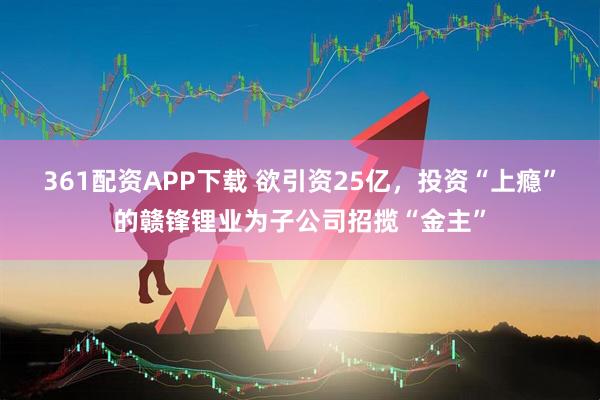 361配资APP下载 欲引资25亿，投资“上瘾”的赣锋锂业为子公司招揽“金主”
