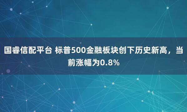 国睿信配平台 标普500金融板块创下历史新高，当前涨幅为0.8%